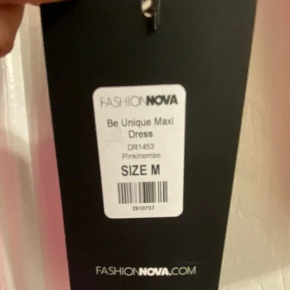 Two tone Pink Maxi Fashion Nova Dress - Picture 3 of 4